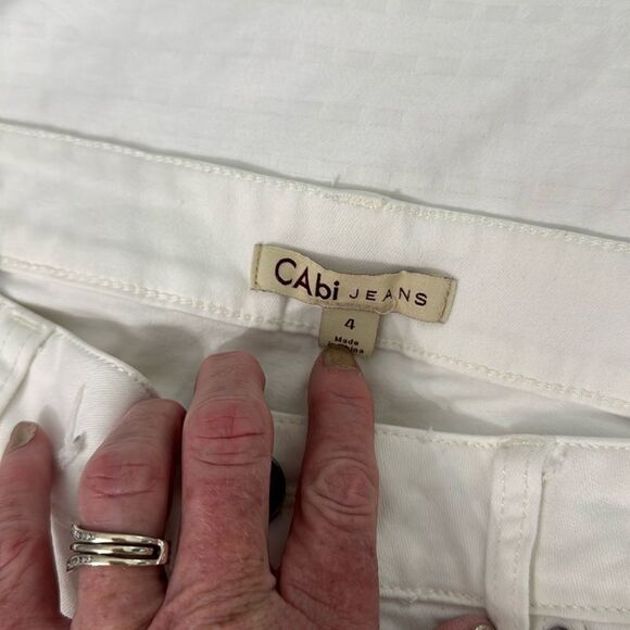 CAbi White lightweight Trouser Jeans with a little stretch size 4- EUC - Picture 9 of 14